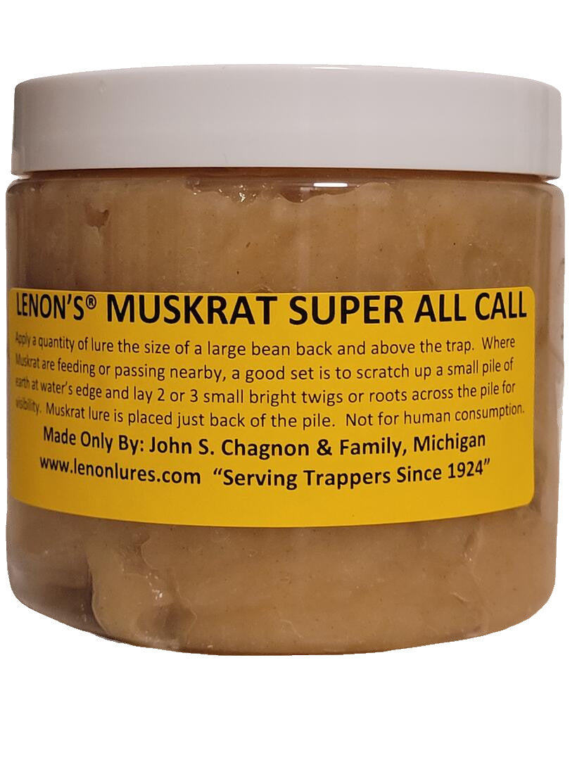 Lenon's Muskrat Super All Call - Muskrat Lure / Scent Works Great on Muskrat Floats and Feed Beds