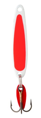 2-1/4-Inch Swedish Pimple Ice Fishing Hook, 1 Piece, White Pearl