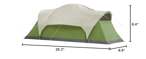 Coleman Montana Camping Tent, 6/8 Person Family Tent with Included Rainfly, Carry Bag, and Spacious Interior, Fits Multiple Queen Airbeds and Sets Up in 15 Minutes
