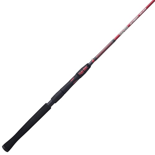 Ugly Stik 6'6" Carbon Walleye Spinning Rod, 2 Piece Fishing Rod, Medium Rod Power, 6-12 lb Line Rating, Lure Rating 1/8-3/4 oz