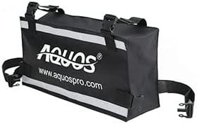 AQUOS Backpack Series 8.8 ft Inflatable Pontoon Boat with Stainless Steel Guard Bar and Folding Seat for One Person Fishing, Aluminum Floor Board, Transport Canada Approved