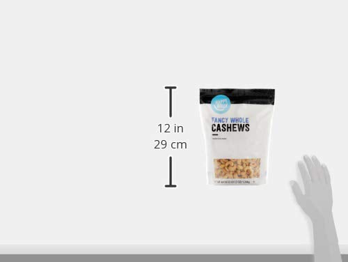 Amazon Brand - Happy Belly Fancy Whole Cashews, Roasted and Sea Salted, 44 ounce (Pack of 1)