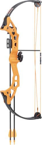 Bear Archery Brave Bow Set for Youth, Recommended Ages 8-12, Right Handed, Continuous Draw Weight Up to 25 lb., Continuous Draw Length Up to 19.5-inches