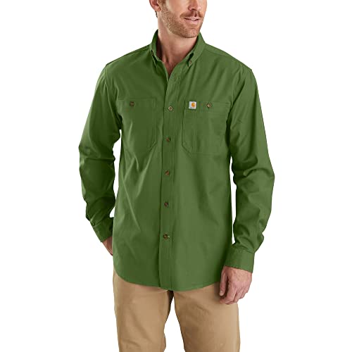 Carhartt Men's Rugged Flex Relaxed Fit Midweight Canvas Long-Sleeve Shirt