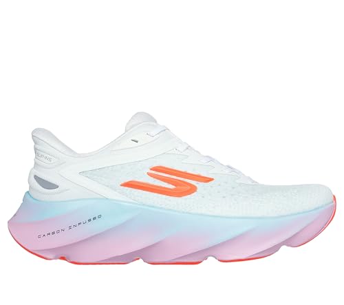 Skechers Women's Aero Burst Hands Free Slip-Ins Sneaker, White/Multi, 8.5