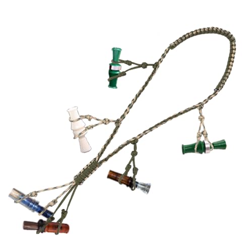 Duck Call Lanyard with 12 Adjustable Loops Paracord Hunting Goose Calls Duck Hunting Accessories Hand Braided Goose Calls for Predator Ducks Goose Hanger