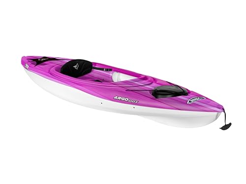 Pelican Argo 100X - Recreational Sit in Kayak - Fade Magenta White - Lightweight Patented Ram-X™ Material - Ergoform™ Seating System - 10 ft