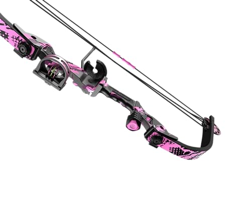 Barnett Tomcat Youth Compound Bow, Right-Handed Bow for Young Archers 8+, 17-22lb Draw Weight, 18-22in Draw Length, with 3 Pin Fiber Optic Sight, 2 Arrows, Attached Quiver