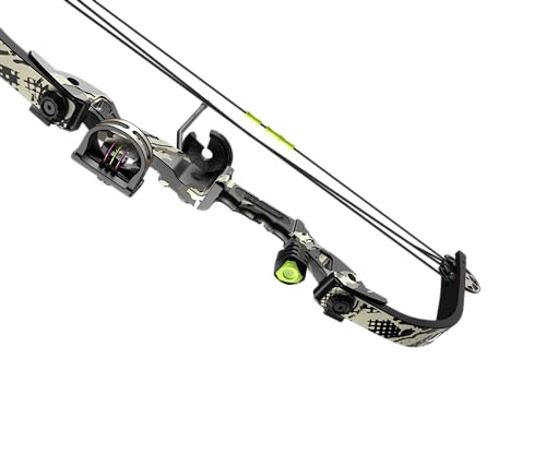 Barnett Tomcat Youth Compound Bow, Right-Handed Bow for Young Archers 8+, 17-22lb Draw Weight, 18-22in Draw Length, with 3 Pin Fiber Optic Sight, 2 Arrows, Attached Quiver