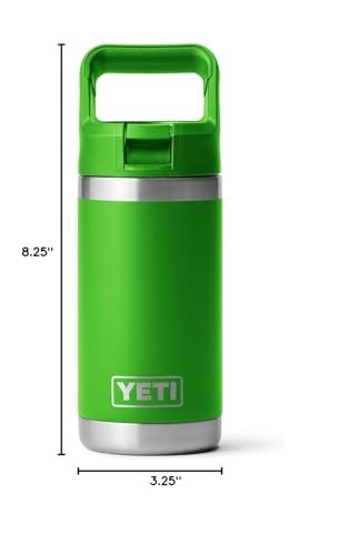 YETI Rambler Jr. 12 oz Kids Bottle, with Straw Cap, Canopy Green