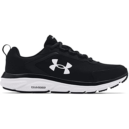 Under Armour Men's Charged Assert 9, Black (001)/White, 11.5 X-Wide US