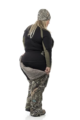 DOING SOMETHING GREAT Kylie 5.0 Camouflage Drop Seat Hunting Bibs for Women, DWR Waterproof, Thin Profile 120g Insulated