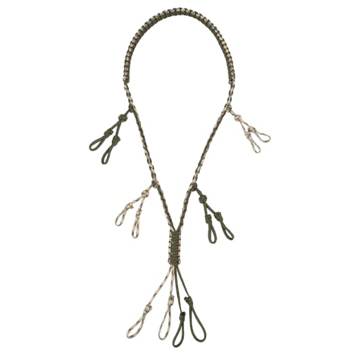 Duck Call Lanyard with 12 Adjustable Loops Paracord Hunting Goose Calls Duck Hunting Accessories Hand Braided Goose Calls for Predator Ducks Goose Hanger