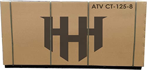 HHH ATV 125cc Vitacci ATV Quad Youth Utility Style ATV 125cc ATV Fully Automatic with Reverse Gas ATV 4 Wheeler ATVs Quads Big 19/18 inch Tires (Orange)