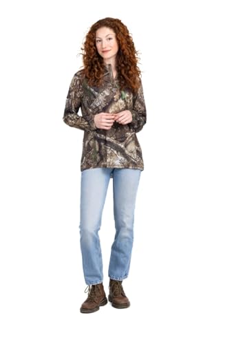 Realtree Women's Camo UV Protection Shirts and Hoodies Long Sleeve for Hunting, Fishing, Running and Hiking