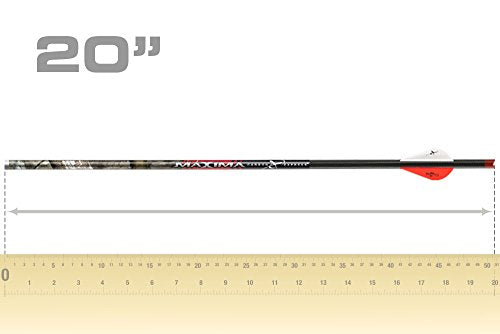 Carbon Express Maxima Hunter Fletched BuffTuff Plus Carbon Crossbolt with R2 Vanes, 6-Pack, Mossy Oak Treestand Pattern