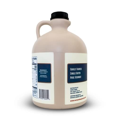 Vermont Maple Syrup - 64 oz Grade A, Golden Delicate Organic Maple Syrup - 100% Pure and Authentic Maple Syrup for Pancakes, Waffles and More - Nut free, Gluten Free, Vegan, Paleo