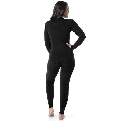 Fruit of the Loom Women's Stretch Fleece Lined Thermal Long Johns Underwear Set