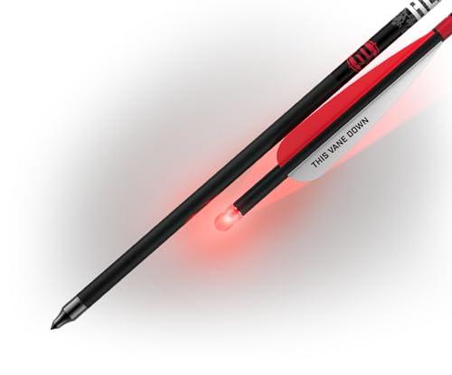 BARNETT Headhunter Strobe Lighted Crossbow Arrows, 3-Pack of Polycarbonate Half-Moon Nocks, with Multi-Colored Strobe Lights