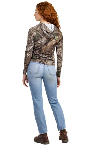 Realtree Women's Camo UV Protection Shirts and Hoodies Long Sleeve for Hunting, Fishing, Running and Hiking