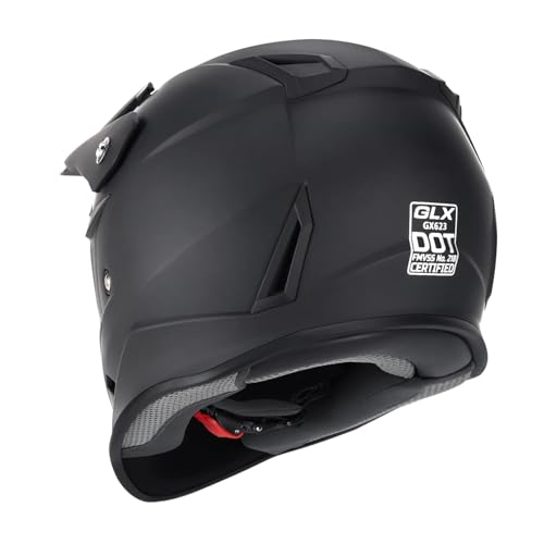 GLX GX623 Youth ATV/Dirt Bike Helmet Combo - Retro Green, Large - DOT