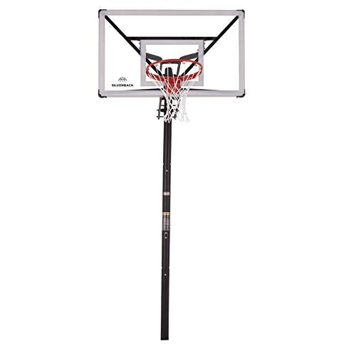 Silverback NXT 54" In-Ground Basketball Hoop with Adjustable-Height Backboard and QuickPlay Design , Black