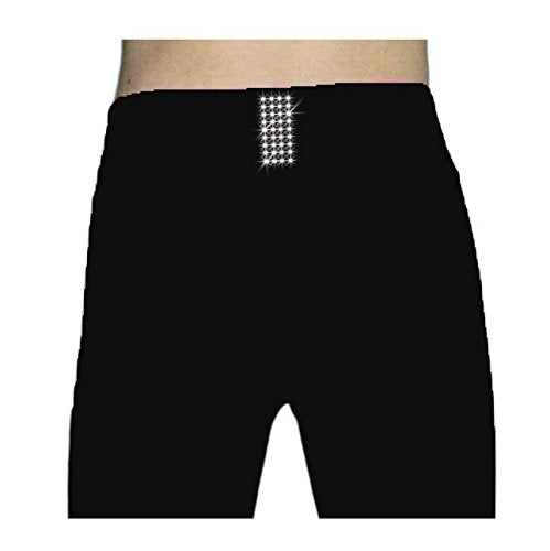 ChloeNoel PS735 Solid Over-The-Hill Skate Elite Pants with Front Pocket (Size AS, Black)