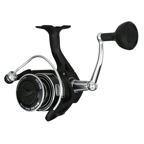 Penn Pursuit V Spinning Fishing Reel, Size 3000, Corrosion-Resistant Graphite Body, Lightweight Aluminum Superline Spool, HT-100 Drag System