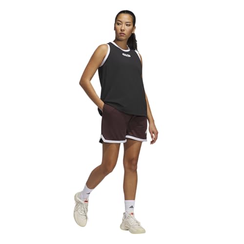 adidas Women's Select Mesh Basketball Shorts, Aurora Ruby/Putty Mauve