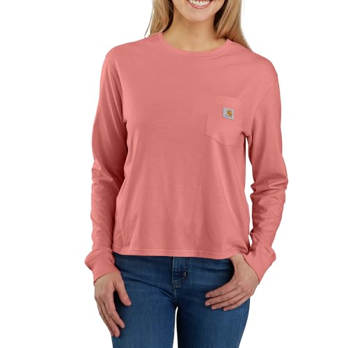 Carhartt Women's Loose Fit Lightweight Long-Sleeve Crewneck Pocket T-Shirt
