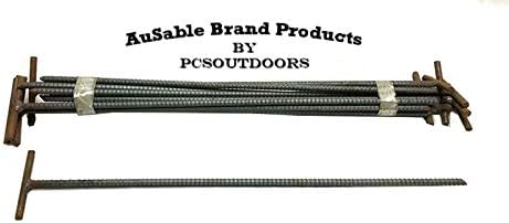 18" x 1/2" T-Bar Trap Anchor Stakes - Landscaping, Camping & Trapping (12 PK.)