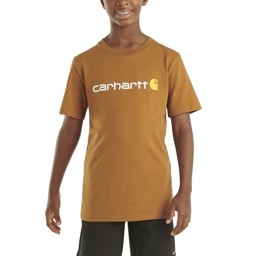 Carhartt Boys' Knit Short Sleeve Crewneck Logo T-Shirt