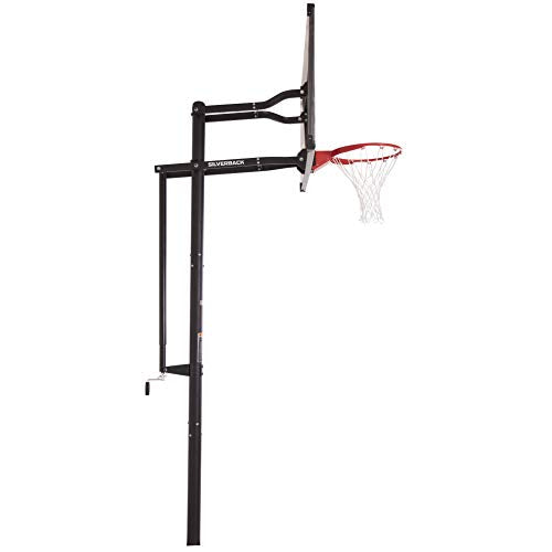 Silverback NXT 54" In-Ground Basketball Hoop with Adjustable-Height Backboard and QuickPlay Design , Black