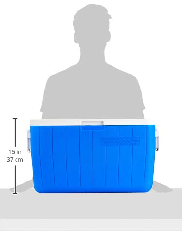 Coleman Chiller Series 48qt Insulated Portable Cooler, Hard Cooler with Ice Retention & Heavy-Duty Handles, Great for Camping, Tailgating, Beach, Picnic, Groceries, Boating & More