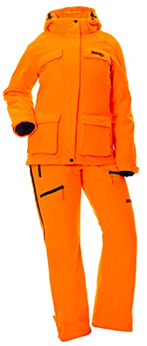 DOING SOMETHING GREAT Kylie 5.0 Camouflage Drop Seat Hunting Bibs for Women, DWR Waterproof, Thin Profile 120g Insulated