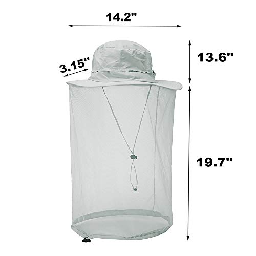 Peicees Head Net Hat for Men Women Adventure Fishing Hat Safari Hat for Hunting Camping Hiking
