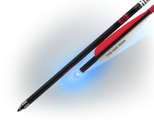 BARNETT Headhunter Strobe Lighted Crossbow Arrows, 3-Pack of Polycarbonate Half-Moon Nocks, with Multi-Colored Strobe Lights