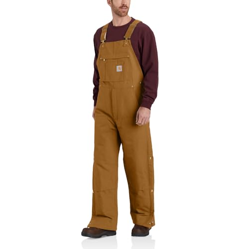 Carhartt mens Loose Fit Firm Duck Insulated Bib Overall