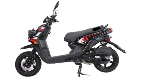 HHH Rocket 150 Moped Street Gas Vitacci Scooter 150cc Motorcycle Automatic Adult Bike with 12 inch Aluminum Wheels (Black)