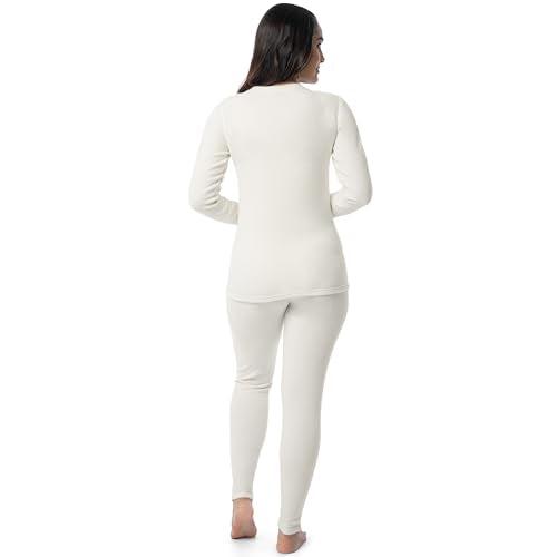 Fruit of the Loom Women's Stretch Fleece Lined Thermal Long Johns Underwear Set
