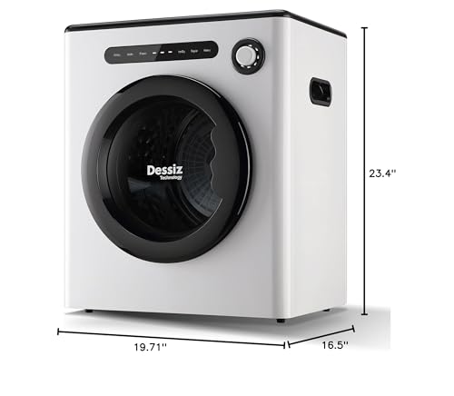 Dessiz 11LBS Compact Dryer 950W Portable Clothes Dryer Machine for Small Spaces, RVs and Apartments - Quiet, Sturdy ,Easy to Use and LED Display
