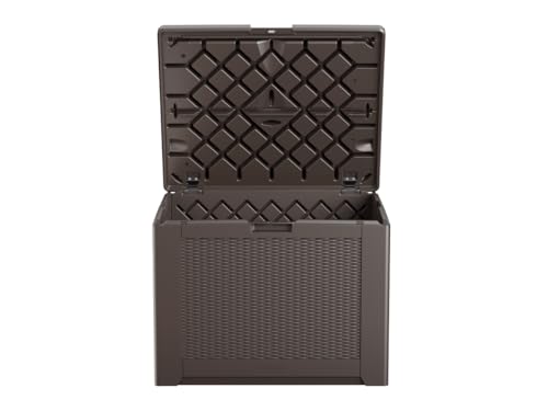 Rubbermaid Extra Large Resin Outdoor Storage Deck Box (134 Gal), Weather Resistant, Black, Deck Organization for Home/Backyard/Pool Chemicals/Toys/Garden Tools/Porch/Patio Cushions