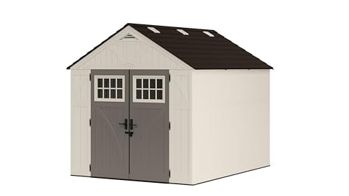 Suncast 8' x 10' Heavy-Duty Resin Tremont Storage Shed, Sand