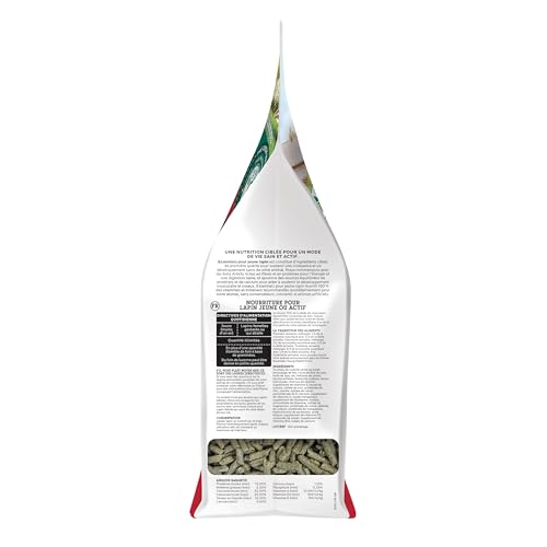 Oxbow Essentials Rabbit Food, Adult, Made with Oxbow Timothy Hay for Rabbit, Pet Pellets with Vitamins & Minerals, Small Animal Pet Products, Bunny Food, Made in USA, High Fiber, 10 lb. bag
