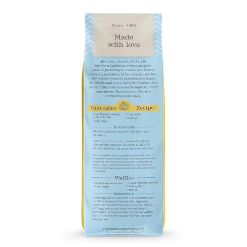 Pamela's Gluten Free Baking and Pancake Mix, Waffles, Cake & Cookies Too, 4-Pound Bag (Pack of 3)