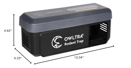 Indoor Electric Mouse Trap, Instant Eliminate Rodent Zapper with Pet Safe Trigger, Black, Small