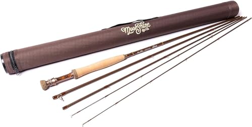 Moonshine Rod Co. Fly Fishing Rod with Carrying Case and Extra Rod Tip Section, Slow-Medium-Fast Action
