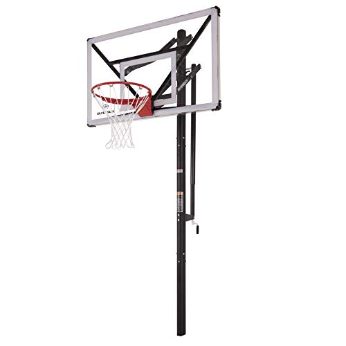 Silverback NXT 54" In-Ground Basketball Hoop with Adjustable-Height Backboard and QuickPlay Design , Black