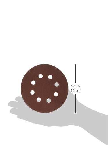 POWERTEC 100PK, 40/80/120/220/320 Grits, 5 Inch 8 Hole Hook and Loop Sanding Discs, Aluminum Oxide Sandpaper Discs, Woodworking Sanding Pads for Random Orbital, Palm, Air & Pneumatic Sander (45000)