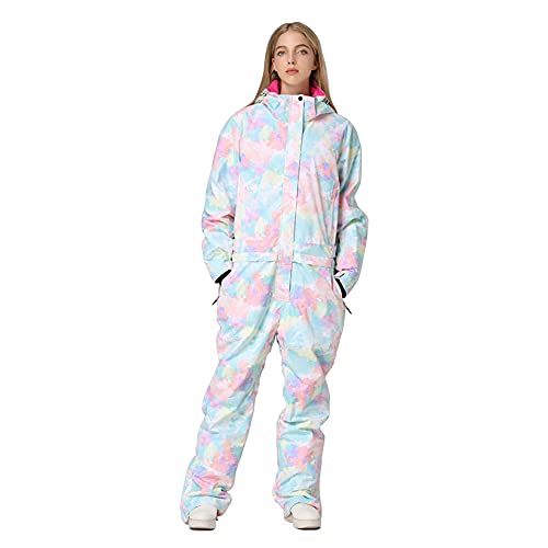 YEEFINE Women's Ski Suit One Piece Snowsuits Jumpsuits Winter Waterproof Snowboard Suits